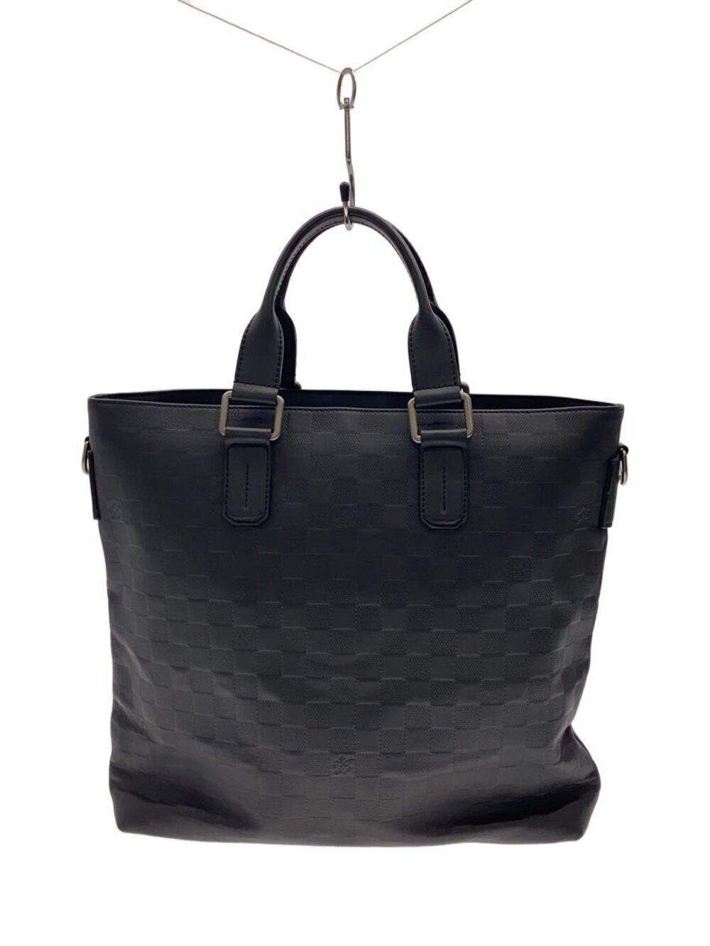LOUIS VUITTON Daily Tote Bag Damier Infini Leather Gray